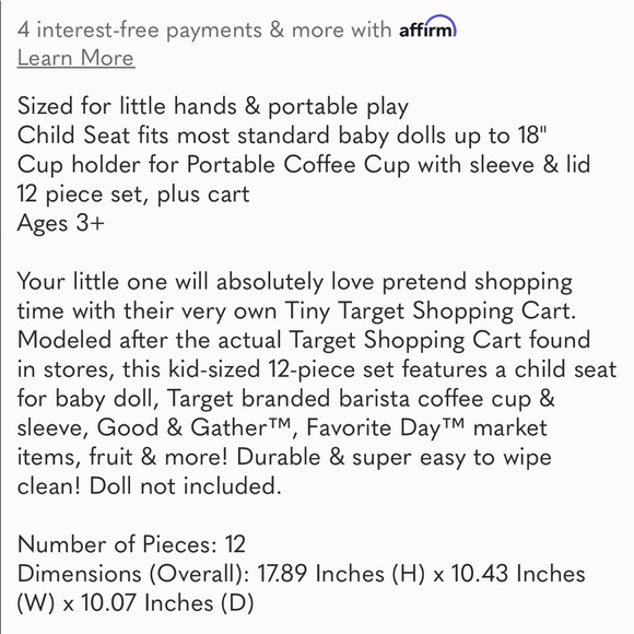 Target Toy Shopping Cart for kids ππ₯ LAST ONE - Picture 6 of 6